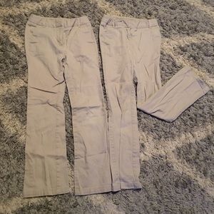 Girls Khaki Uniform Pants